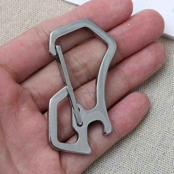 Snap-on Rostfritt Stål Hängande Spänne Flasköppnare Utomhus (silver) (1st) a