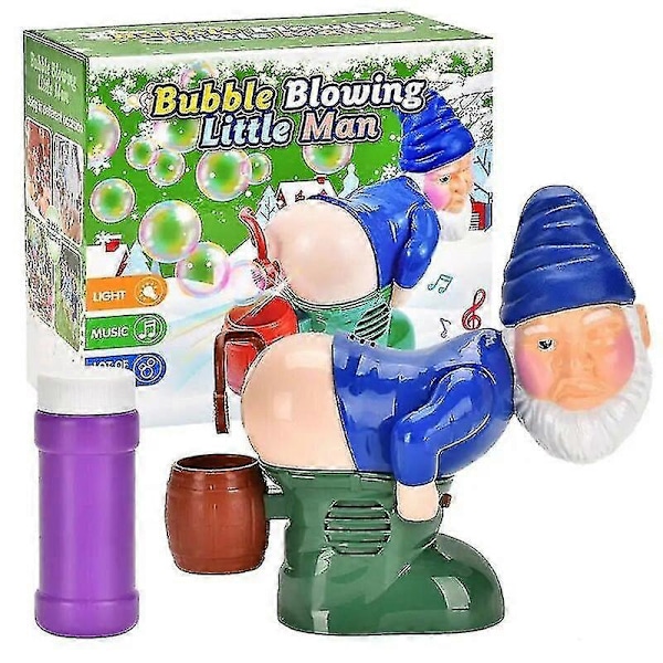 Jul Tomtar Bubbelmaskin, Prutt Bubbelblåsare Rolig Leksak Fest Musik LED