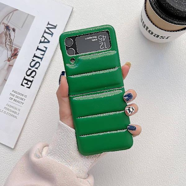 Dunjakke Soft Touch 3D Sammenleggbar Telefonveske Passer For Samsung Galaxy Z Flip 3 Ny #yg