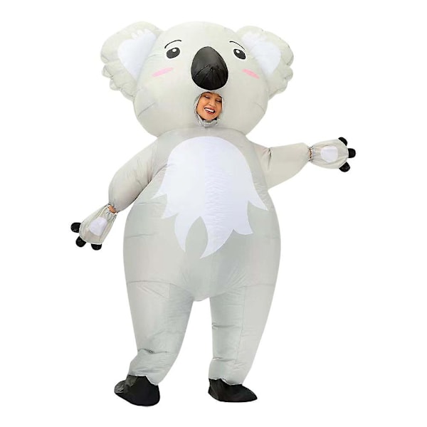 Harmaa Kaola puhallettava cosplay-asu, personoitu pukeutumisvaate näytöstoimintaan ja juhliin