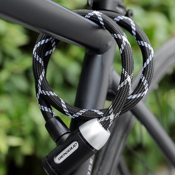 Stöldskyddande cykellås i nylon och stål – bärbar cykelsäkerhet