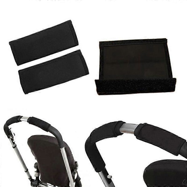 2 st Barnvagnshandtagsskydd Halkskydd Multi Resistens Rullstolar Poussette Halkfri Mat Handskydd Verktyg