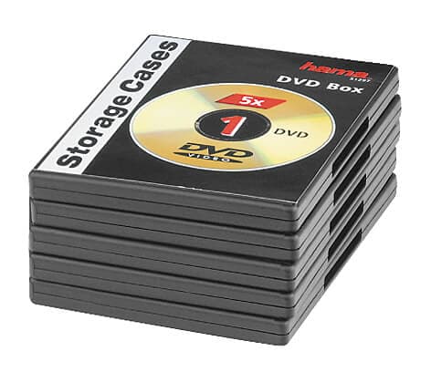 HAMA DVD-boks Sort 5-pak