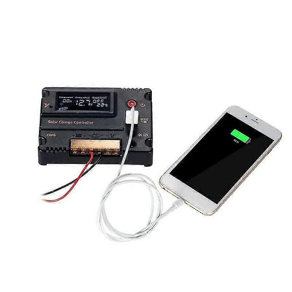 Solar Controller 20a Mppt 12v Pv Solpanel Batteriladdare Regulator Lcd-display
