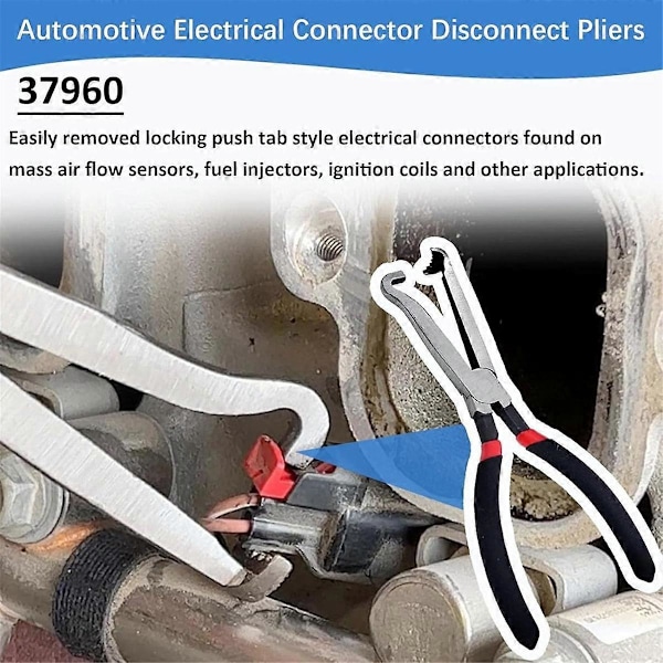 37960 Elektrisk Kopplingsplattång, 2024 Uppgraderad Bränsleledningsplattång Elektrisk Kontaktplattång, för Push Tab Style Pluggar B