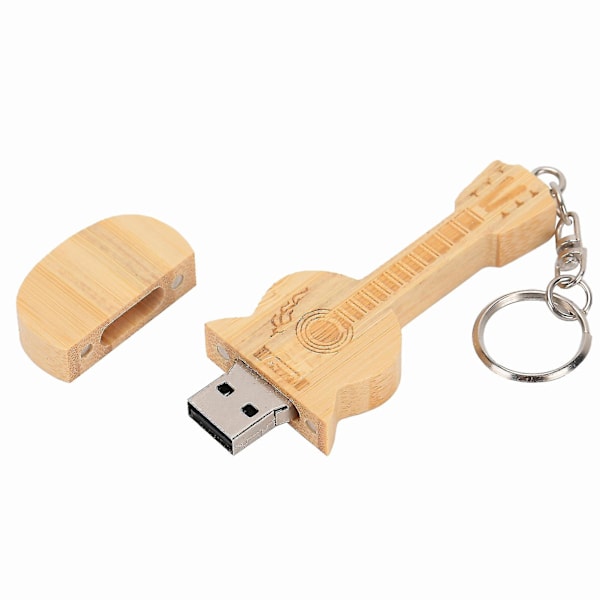 Guitar USB Flash Drive 32GB - Bærbar Træhukommelsesnøgle til Computerdele (Model: CM1001)