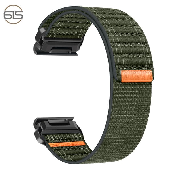 26 mm nylon urrem til Garmin Fenix 8/5/6/7X Pro/Epix 935/965 Grøn