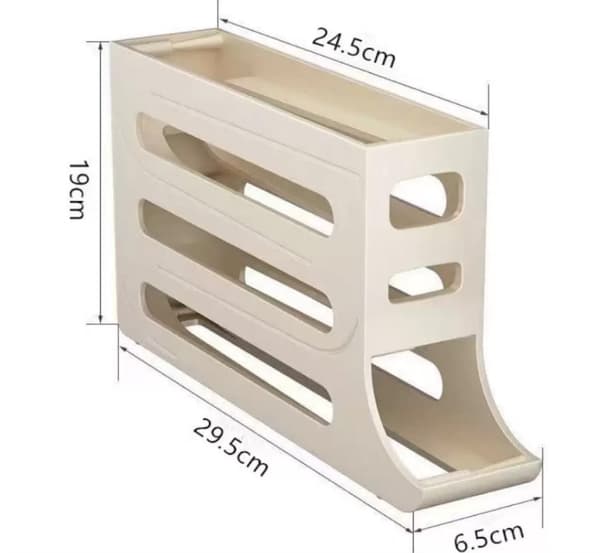 Æggeholder - Automatisk dispenser - 4 niveauer - Stor kapacitet - Pladsbesparende
