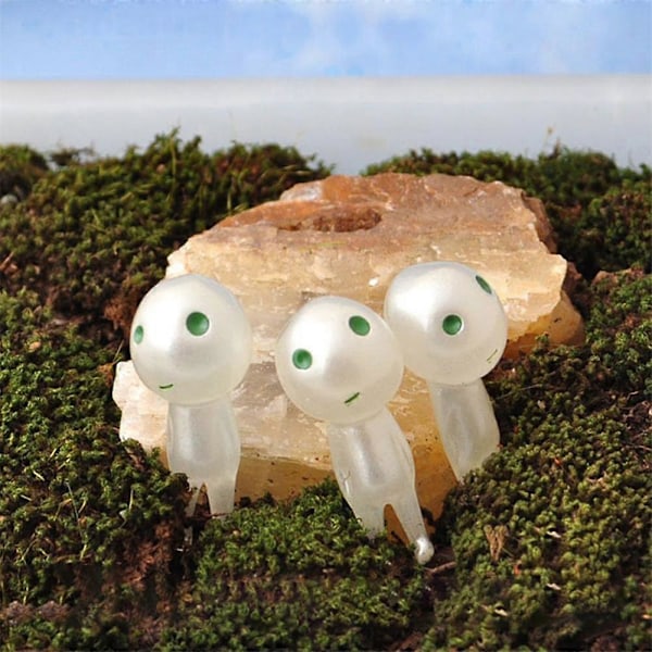 10 stk Lysende Alver Mini Figurer Akvarium Dekor Kodama Gløder i Mørket Figurer Hage Mikro Blomst Pottet Landskap Ornament - FARGE: Blå 10 stk