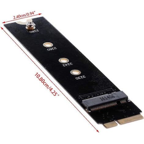 M.2 NVMe-adapterkort til MacBook Air A1466 A1465, PCIe SSD
