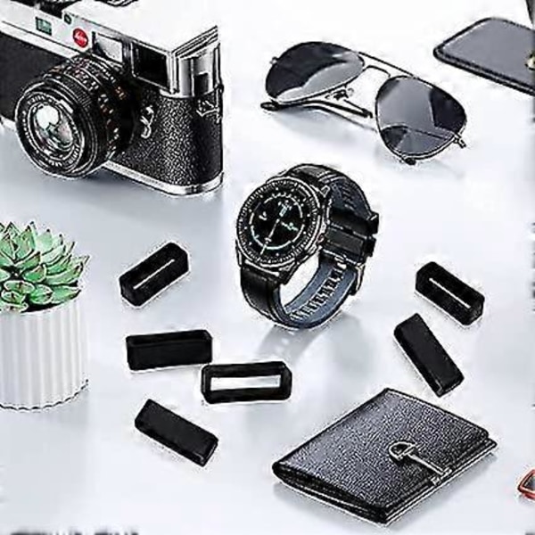 10 Silikon Klockarmbandsöglor, Gummiklockarmbandsspännen, Sportklockarmbandsögla, Ersättningsspännen För Garmin Klockarmband, Klockarmbandsring, Klockfäste