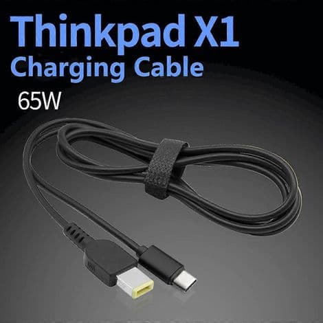 65W USB-C-seinälaturi Lenovo ThinkPad X1:lle, kannettava virtasovitin