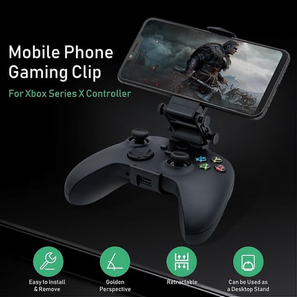 Typ A IPEGA PG-XBS005 Justerbart Gamepad Telefonhållare Klämfäste för Xbox Series S/Series