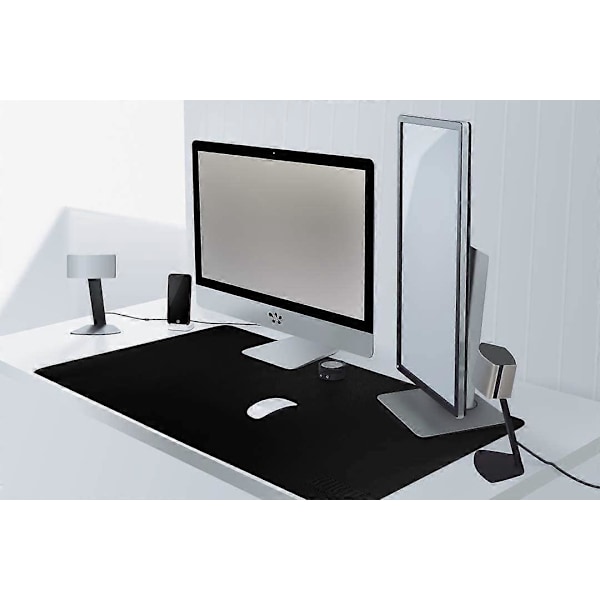 Multifunktionel Skrivebordsmåtte i Læder til Computer, Kontor, Skrivning, Udvidet Gaming, Skridsikker Vandtæt Dobbeltsidet Brug, Skrivebordsbeskytter, 60 x 30 cm Brun