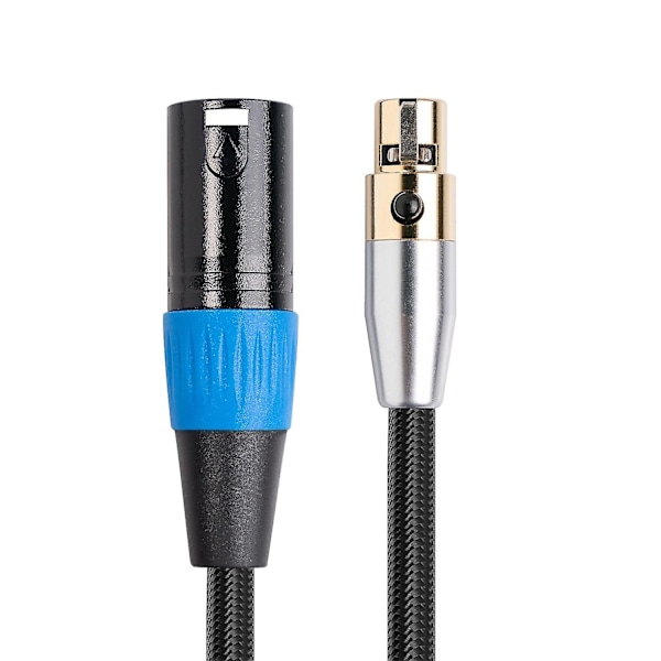SA119GXK108BU 0,3 m 24K forgyldt Mini XLR til XLR han-kabel mikrofon lydadapterledning