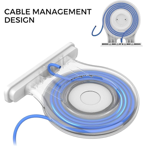 HomePod Mini Väggfäste ABS Ställ [Inbyggd Sladdhantering] Stabilt Fäste Kompatibelt för HomePod Mini [Behöver Borras] (Vit-1st)