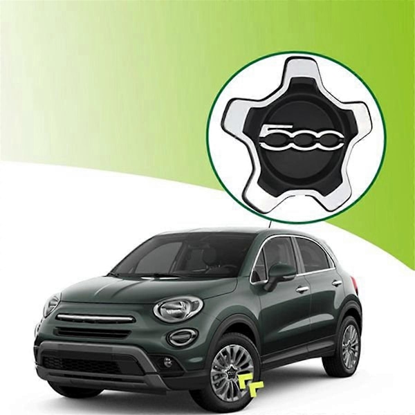 Navkapsel för bilhjul 6AN69LXHAA 735626312 för Fiat 500X 2016-2022 Dammskydd Biltillbehör