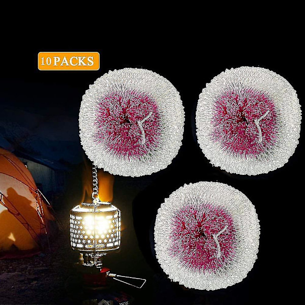 10-pack Ersättningsglödnät för Gaslyktor för Fotogen Gasfältlampa