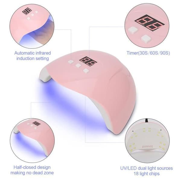 UV-nagellampa Professionell nageltork med LED-lampor för nagellack