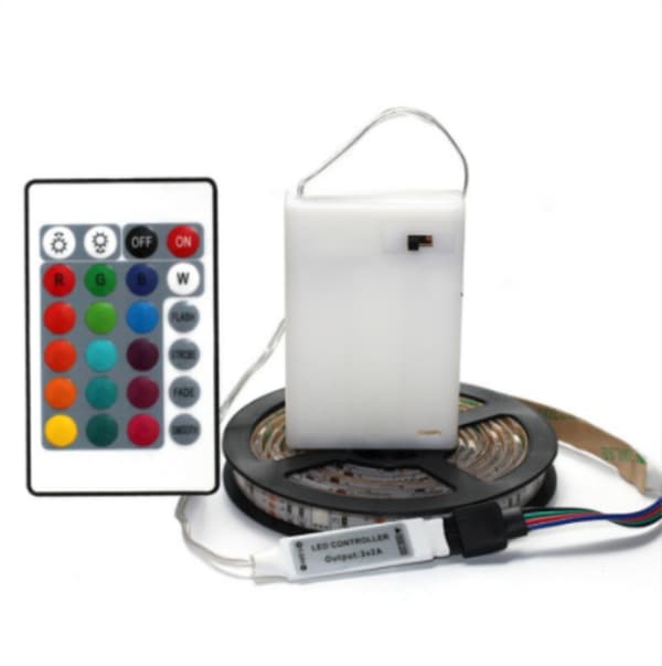 Lyslist med fjernkontroll LED RGB 2 m IP65