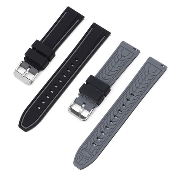 Blød silikonerem til Omega x Swatch MoonSwatch Sort+Grå