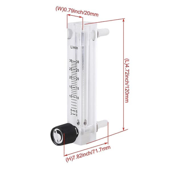 Lzq-7 Flowmeter 3-30lpm Flowmåler Med Ventil For Gass -Yogu