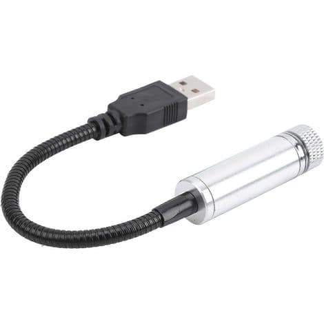 Justerbart USB Stjernelyspanel til Indendørs Loft, Dekorativ Romantisk Stemningsprojektor til Bil, Sølv