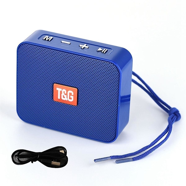 166 Mini Portable Wireless Bluetooth Speaker, Multi-Functional Portable Mini Speaker Support USB TF Card FM Radio Blue