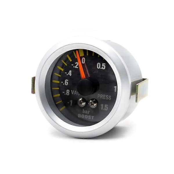 Boostmåler 2\"(52mm) Røykfarget linse Turbomåler Boostmåler (-1~1,5 Bar) /bilmåler/bilinstrument