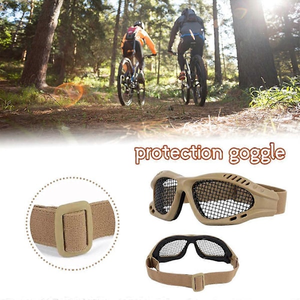 Säkerhetsglasögon Skyddande Säkerhetsglas Resistent Järnmask Mot Vind Sand-FÄRG: Grön