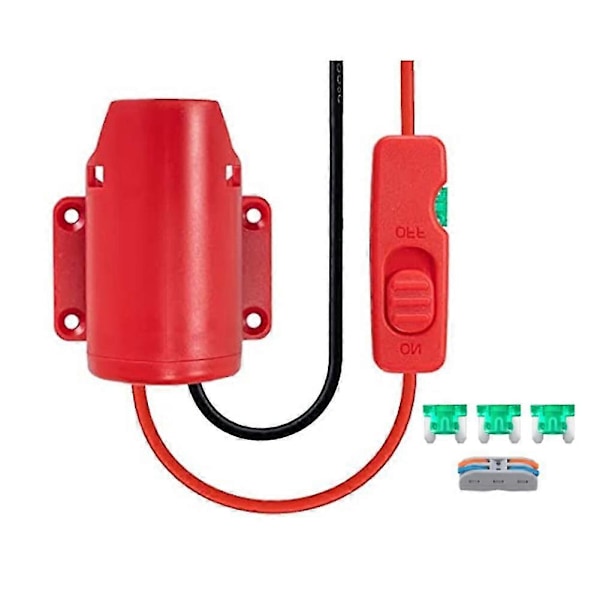 Power Wheel Adapter För 12V M12 Batteriadapter Batterikonverteringskit Med Strömbrytare Säkring & Kabelanslutning