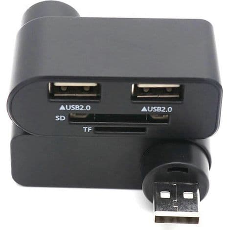 4-i-1 USB 3.0 Dockingstasjon med SD/TF-kortleser, 480 Mbps Rask Adapter, Multifunksjonell Hub