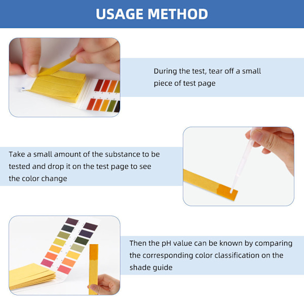 Litmus paper for pH test (1-14) 80 test strips 2-pack