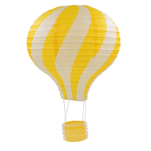 30 cm raidallinen kuumailmapallo paperilyhty Lasten syntymäpäiväjuhliin käytävän riipuskoristelu Yellow
