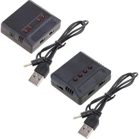 3.7V 2000mAh Li-ion Batteri 903048 med USB-oplader til KY601S H11D H11C RC Droner - Reservedele