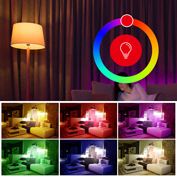 WIFI Bluetooth smart pære RGB trinløs dæmpning 220-240V