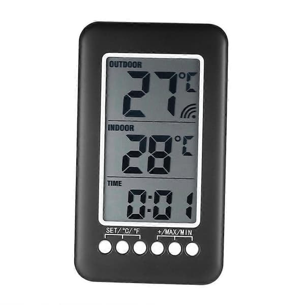 LCD / Digital Trådløs Indendørs/Udendørs Termometer Ur Temperaturmåler Med Sender
