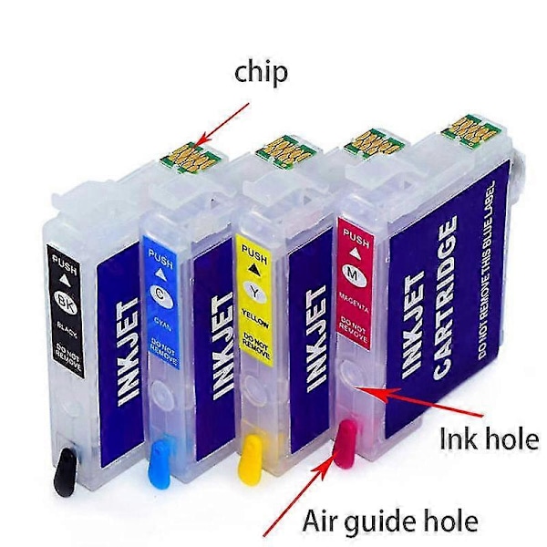 Højkvalitets 603xl 603 Genopfyldelig Blækpatron Arc Chip Til Epson Xp-3100/home Xp-3105 Workforce Wf-2830dwf/wf-2835dw/wf-2850dwf/wf-2810dwf