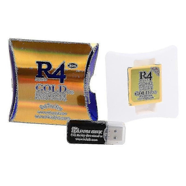 2021 R4 Gold Pro SDHC för DS/3DS/2DS/Revolution-kassett med USB-adapter
