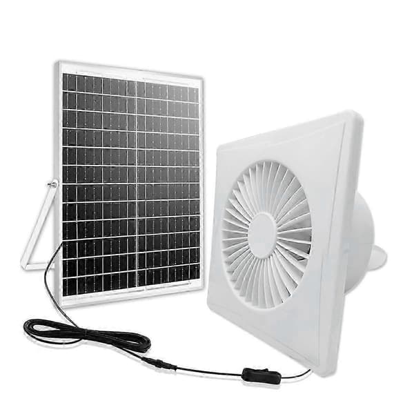 Ventilasjon Høyhastighets Solcellevifte med 8W Panel Skur Solcelleavtrekksvifte for Hønsehus, Grønn