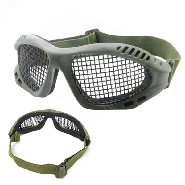 Säkerhetsglasögon Skyddande Säkerhetsglas Resistent Järnmask Mot Vind Sand-FÄRG: Grön
