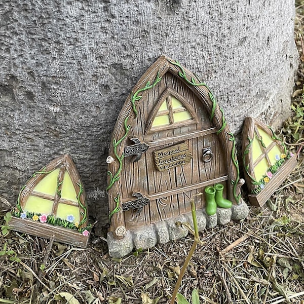 Miniatyr Fönster för Älvor och Utomhusbruk