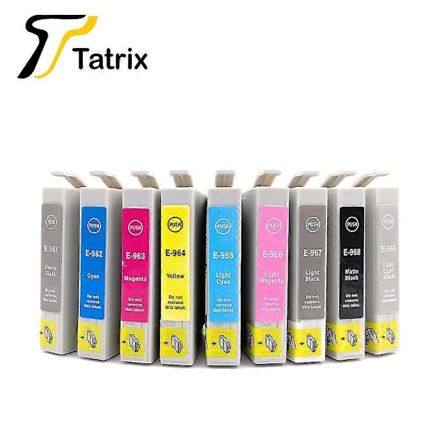 Højkvalitets Tatrix Kompatibel Med Epson T0961 T0962 T0963 T0964 T0965 T0966 T0967 T0968 T0969 Blækpatron Passer Til Epson Photo R2880