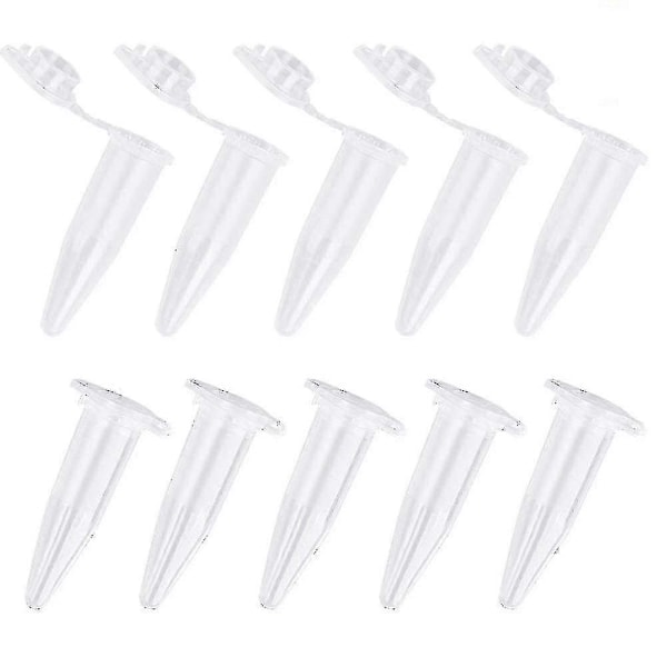 Utsökt Utsökt 1000 st Mini Centrifugrör 1,5 ml Graderade Genomskinliga Plast Centrifugflaskor Med Platt Snäpplock
