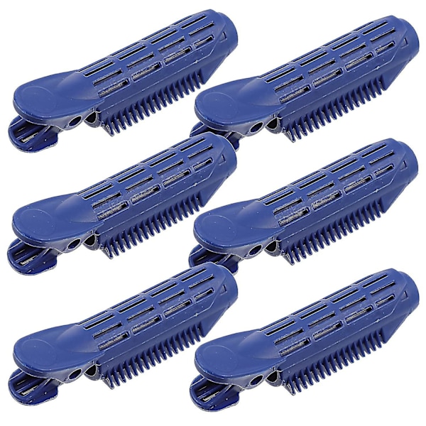 6-pak Volumengivende Hårrodsclips DIY Varme Skadefri Naturlige Buff Hårclips Marineblå