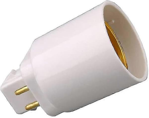 Lampadapter Glödlampshållare Sockelomvandlare 4-stift Hem Belysningstillbehör (vit) (1st)