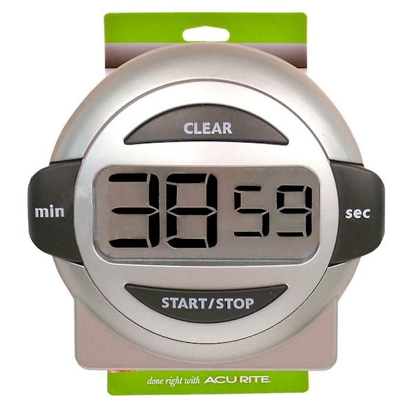 Acurite Digital Timer opptil 100 minutter, myke berøringsknapper, holdbar konstruksjon