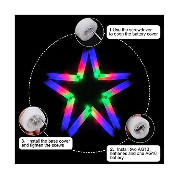 18 Pakke LED Glow Sticks Bulk Fargerike Glow Foam Sticks For Julebursdag Bryllupsfestutstyr
