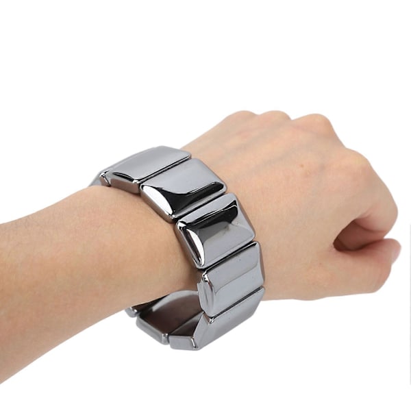 Terahertz Armband för Kvinnor Män Lindra Stress Eliminera Trötthet Rektangulära Pärlor Terahertz Energi Armband