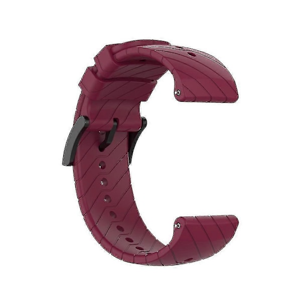 24mm Udskiftningssilikon Universal Urrem Smartwatch Rem Til Suunto 9 - FARVE: Midnat Blå